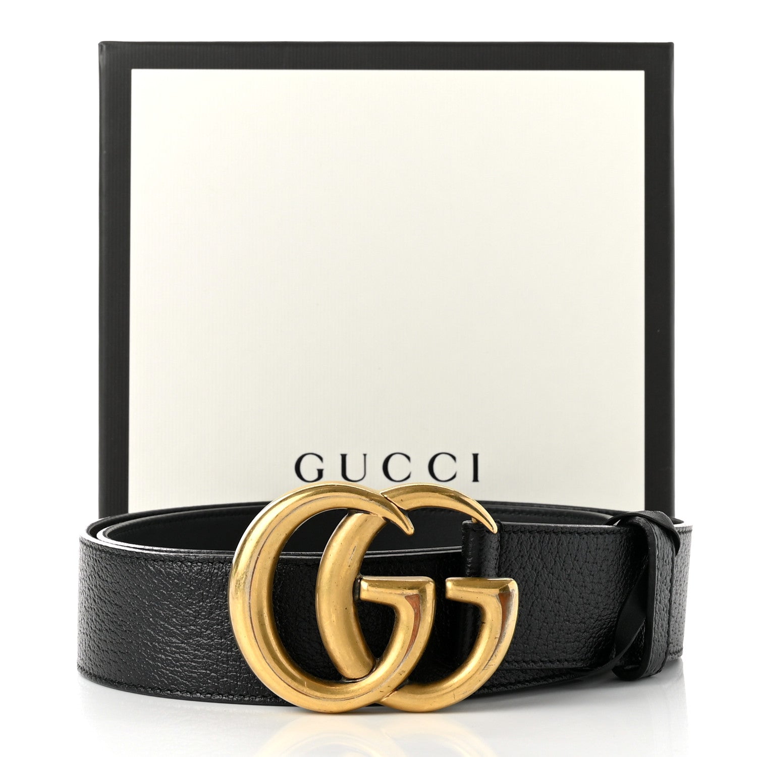 Gucci Textured Calfskin Double G 40mm Belt 90 36 Black 4 of 4