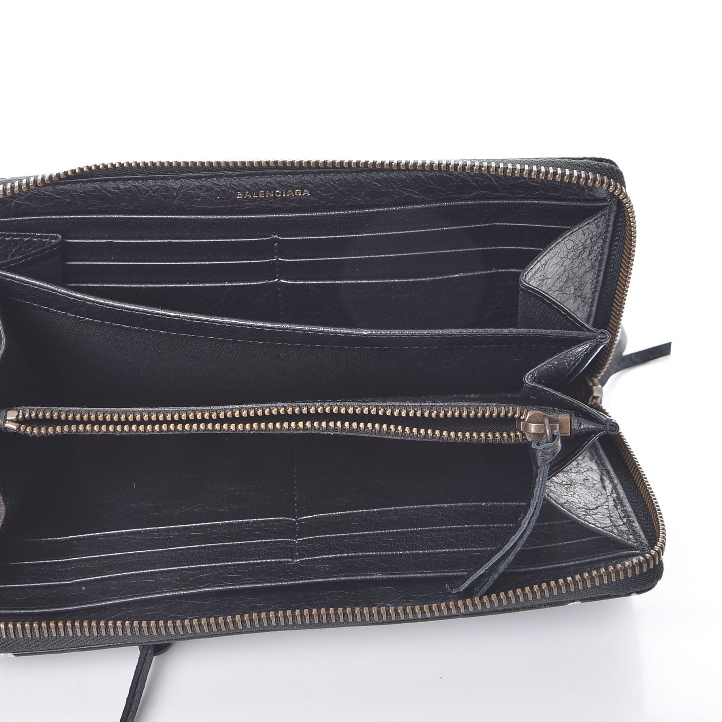 Agneau Arena Graffiti All Over Classic Hardware Continental Zip Around Wallet Black White