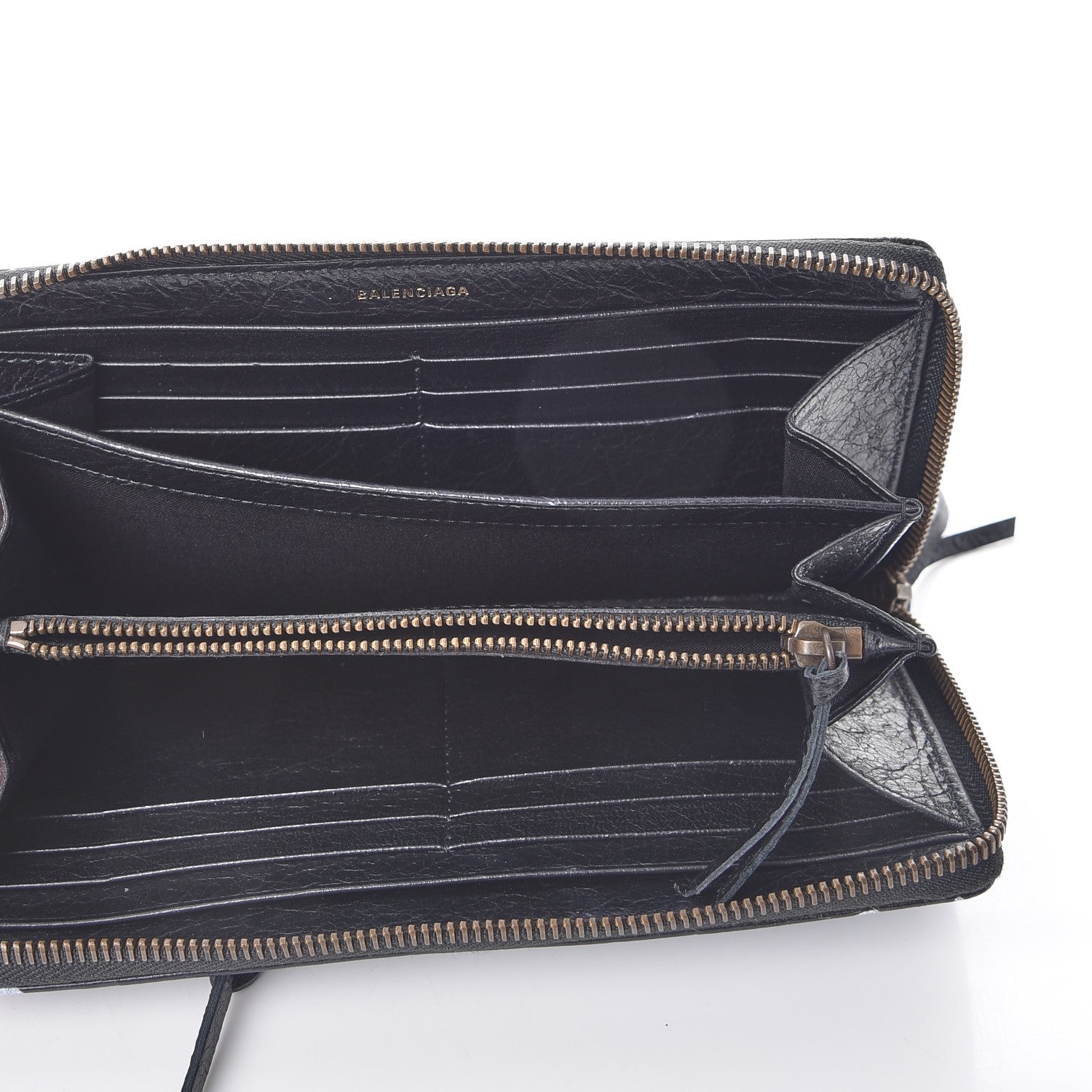 Balenciaga Agneau Arena Graffiti All Over Classic Hardware Continental Zip Around Wallet Black White 5 of 9