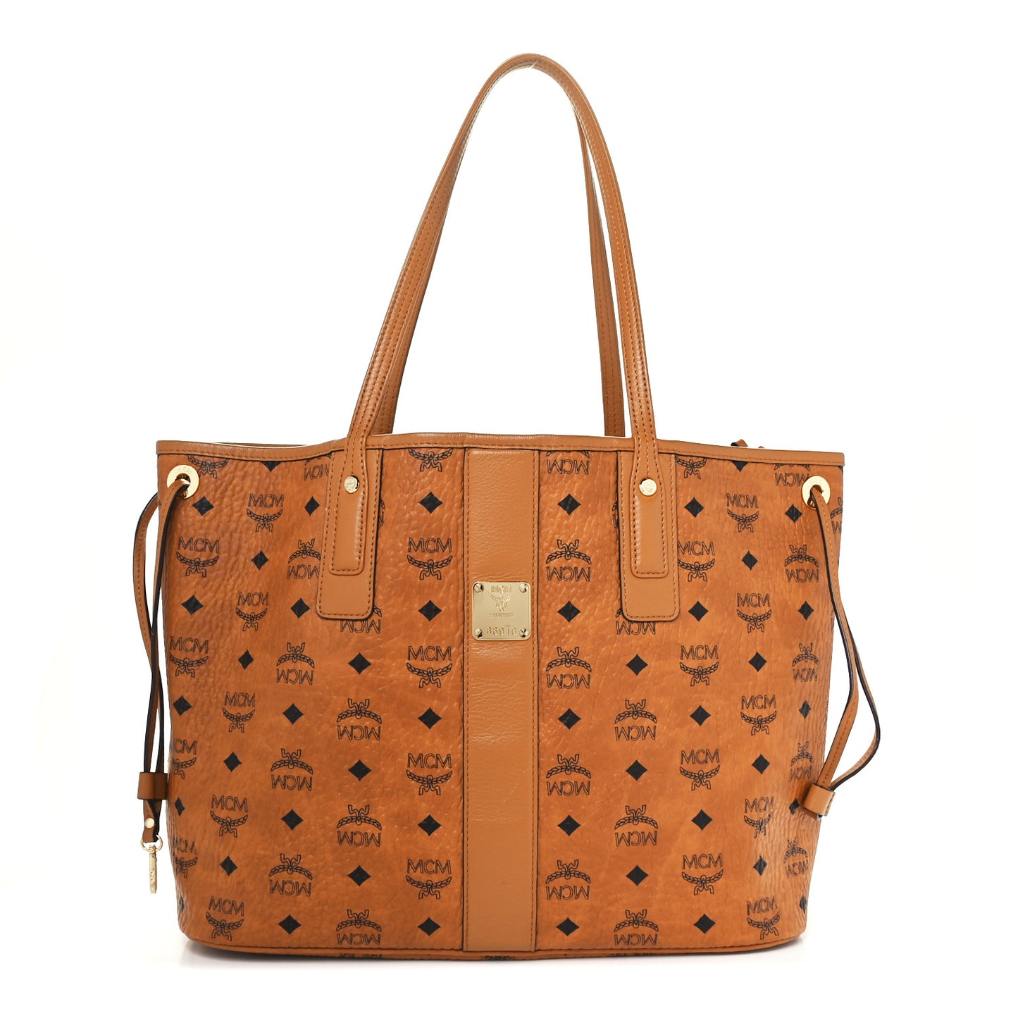 Visetos Medium Liz Reversible Shopper Tote Cognac