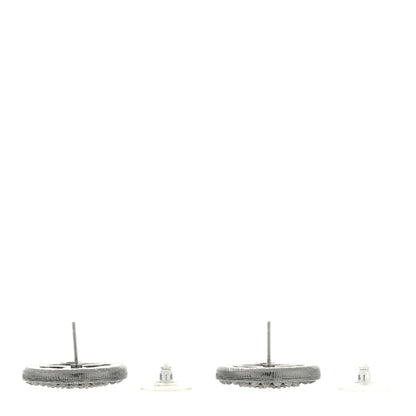 Chanel Ruthenium Pearl CC Round Earrings Dark Grey 3 of 4