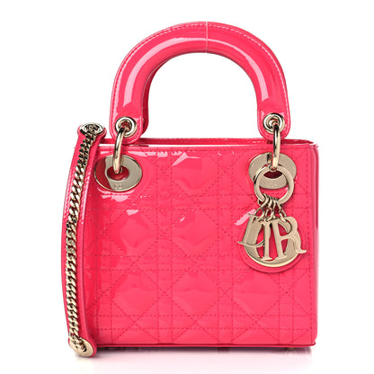 Christian Dior Patent Cannage Mini Lady Dior Pink 1 of 10