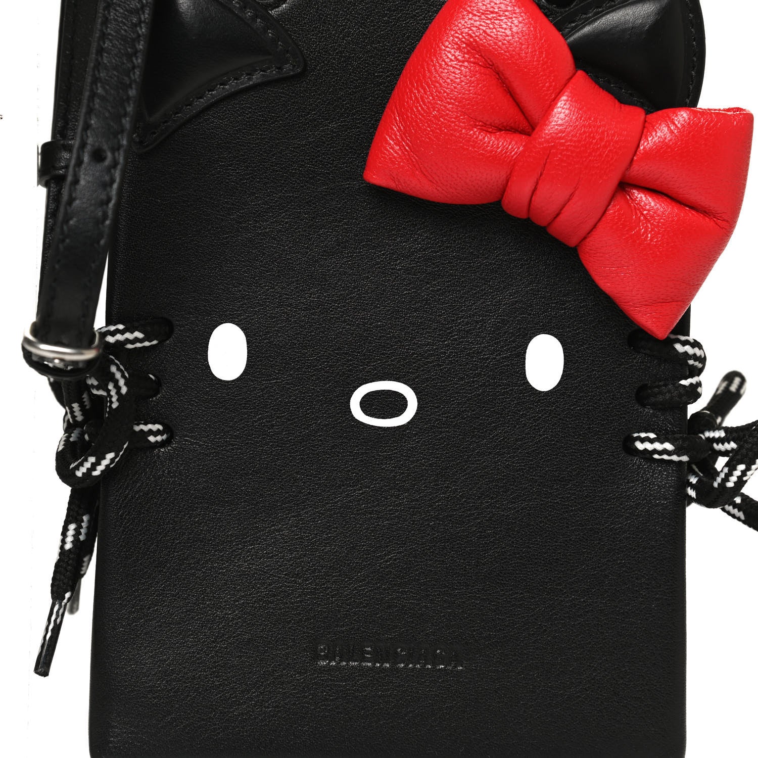 Balenciaga Calfskin Hello Kitty Phone Holder Bag Black 8 of 10