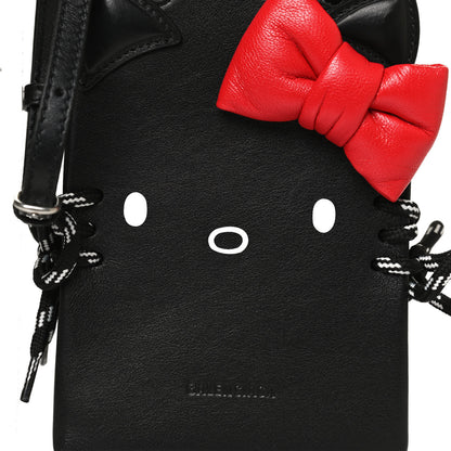 Balenciaga Calfskin Hello Kitty Phone Holder Bag Black 8 of 10