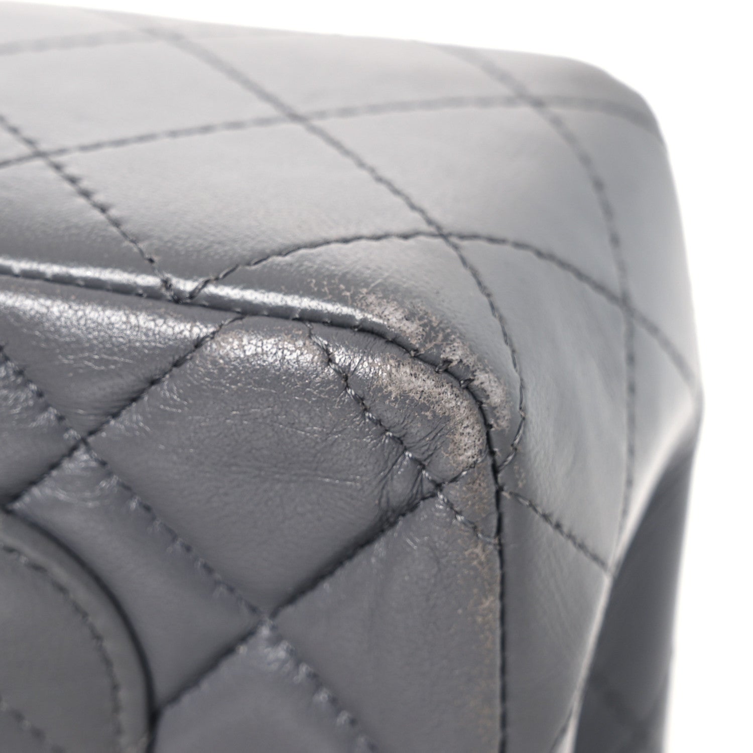 Chanel Lambskin Quilted Mini Rectangular Flap Dark Grey 19 of 20