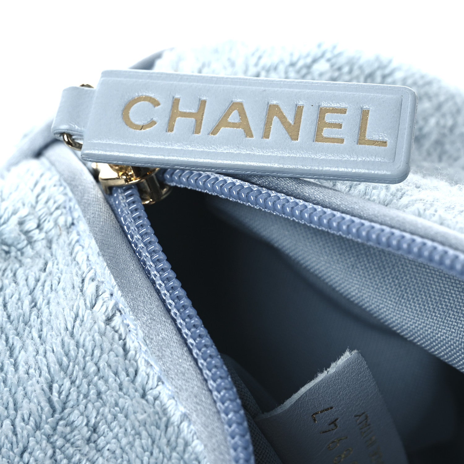 Chanel Terry Cloth Raffia CC Logo Thong Sandals 37 Blue 13 of 17