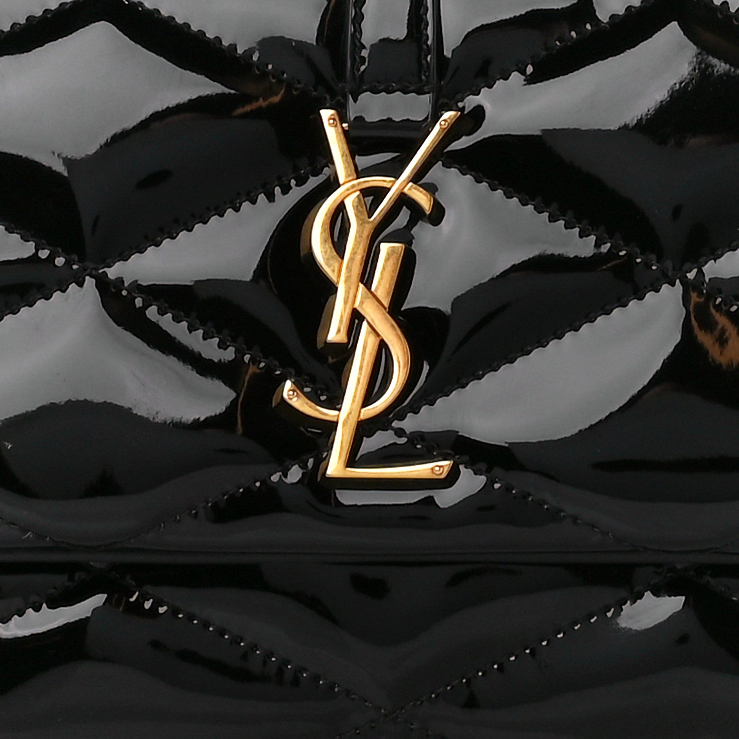 Saint Laurent Patent Quilted Le 57 Diamond Shoulder Bag Black 8 of 10