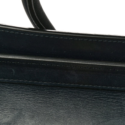 Celine Smooth Calfskin Striped Canvas Micro Luggage Navy Blue 13 of 17