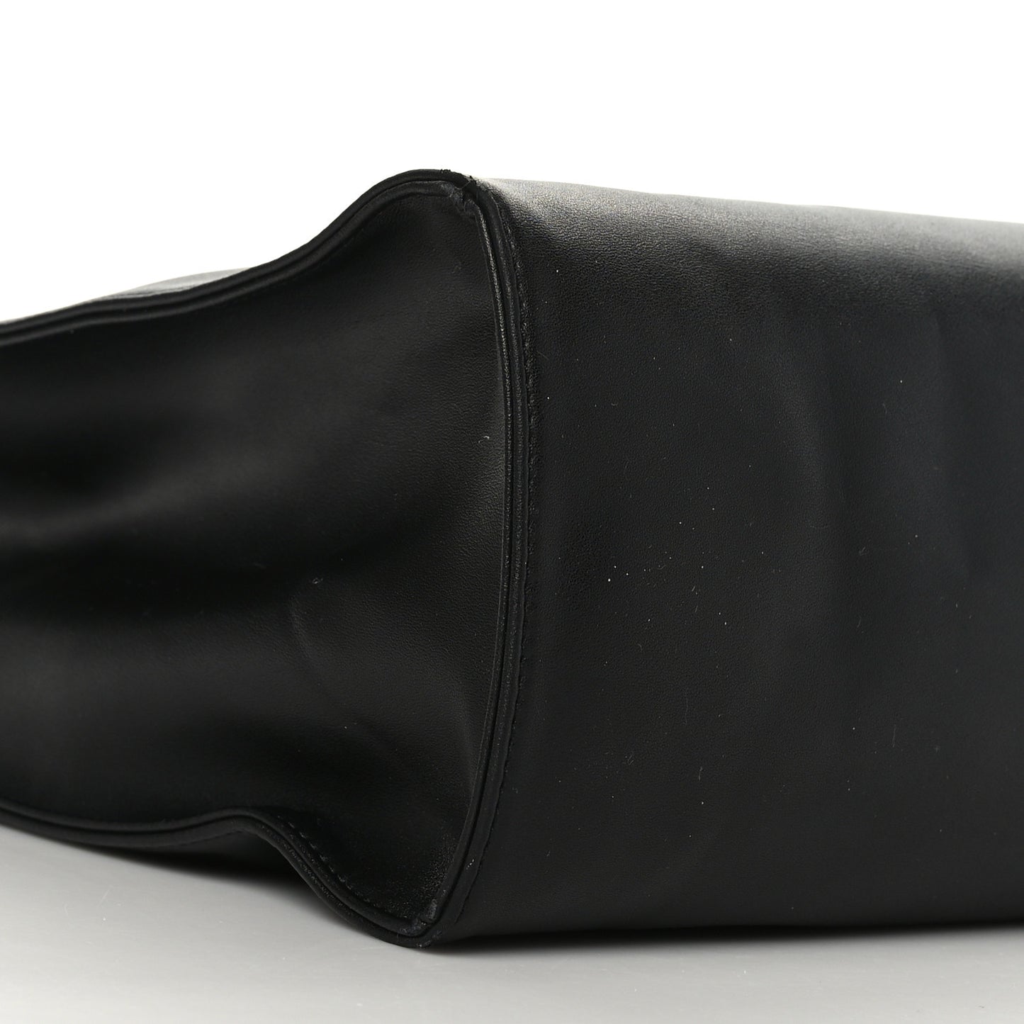 Vegan Leather Medium Shopping Bag Black