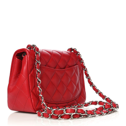 Chanel Lambskin Quilted Mini Square Flap Red 3 of 14