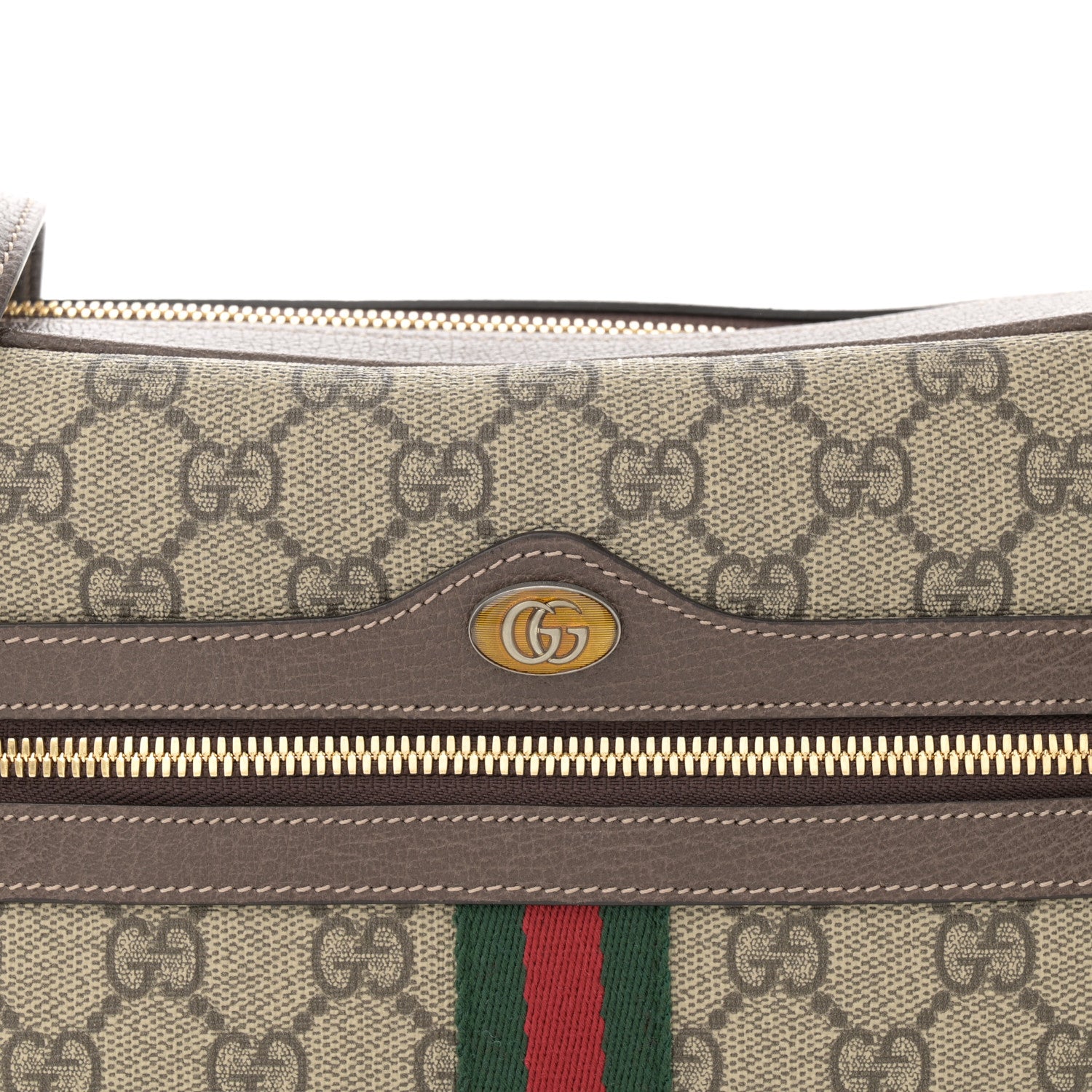 Gucci GG Supreme Monogram Web Small Ophidia Shoulder Bag Brown 8 of 12