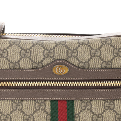 Gucci GG Supreme Monogram Web Small Ophidia Shoulder Bag Brown 8 of 12