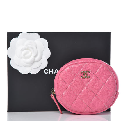 Chanel Iridescent Caviar Quilted Zip Around Classic Coin Purse Pink 8 of 8
