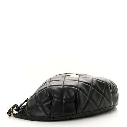 Chanel Lambskin Quilted Waist Bag Fanny Pack Black 4 of 10