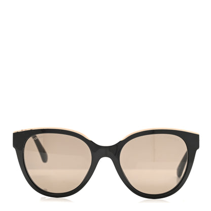 Chanel Acetate CC Butterfly Sunglasses 5414 Black Beige 3 of 6