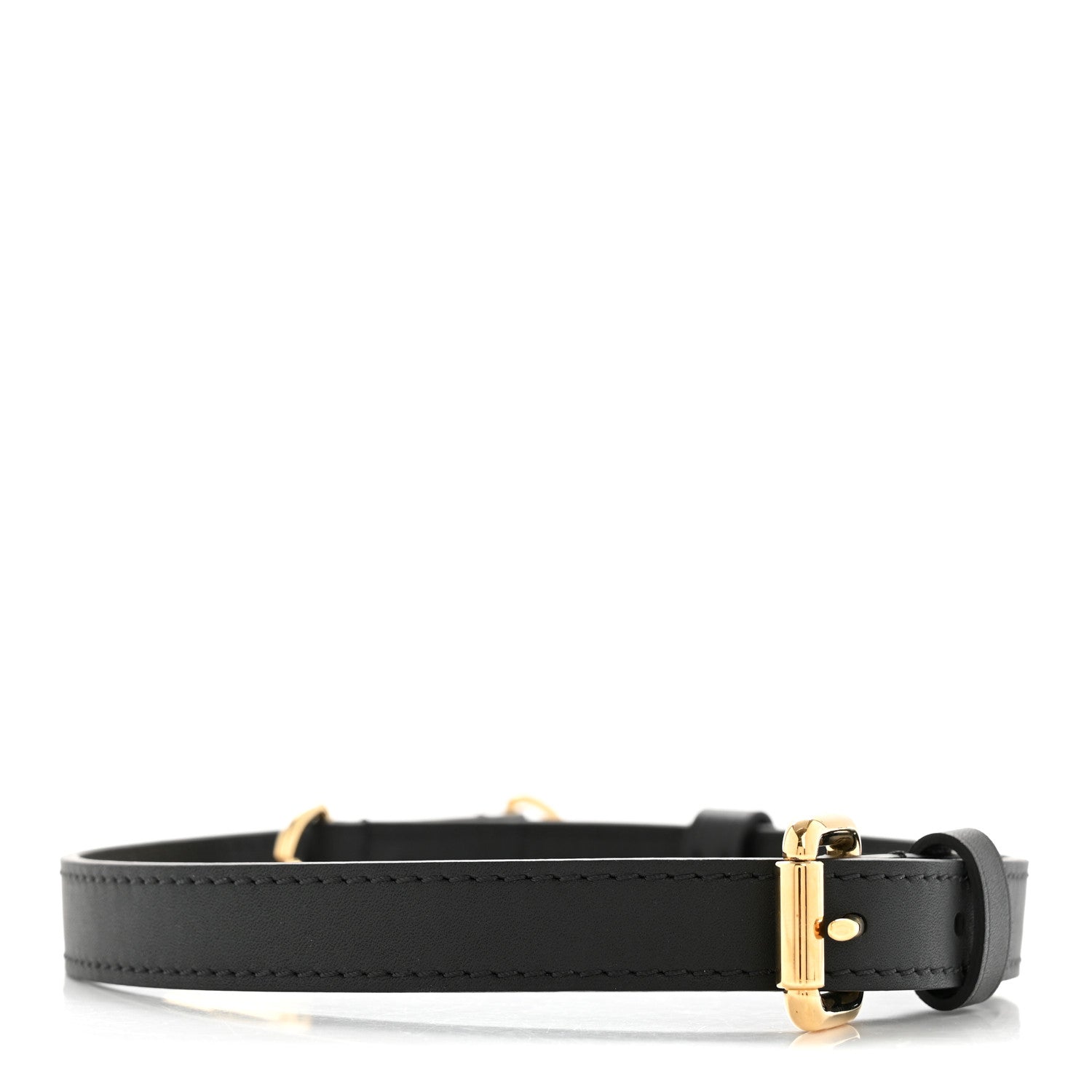 Louis Vuitton Calfskin 18mm Adjustable Shoulder Strap Black 2 of 7