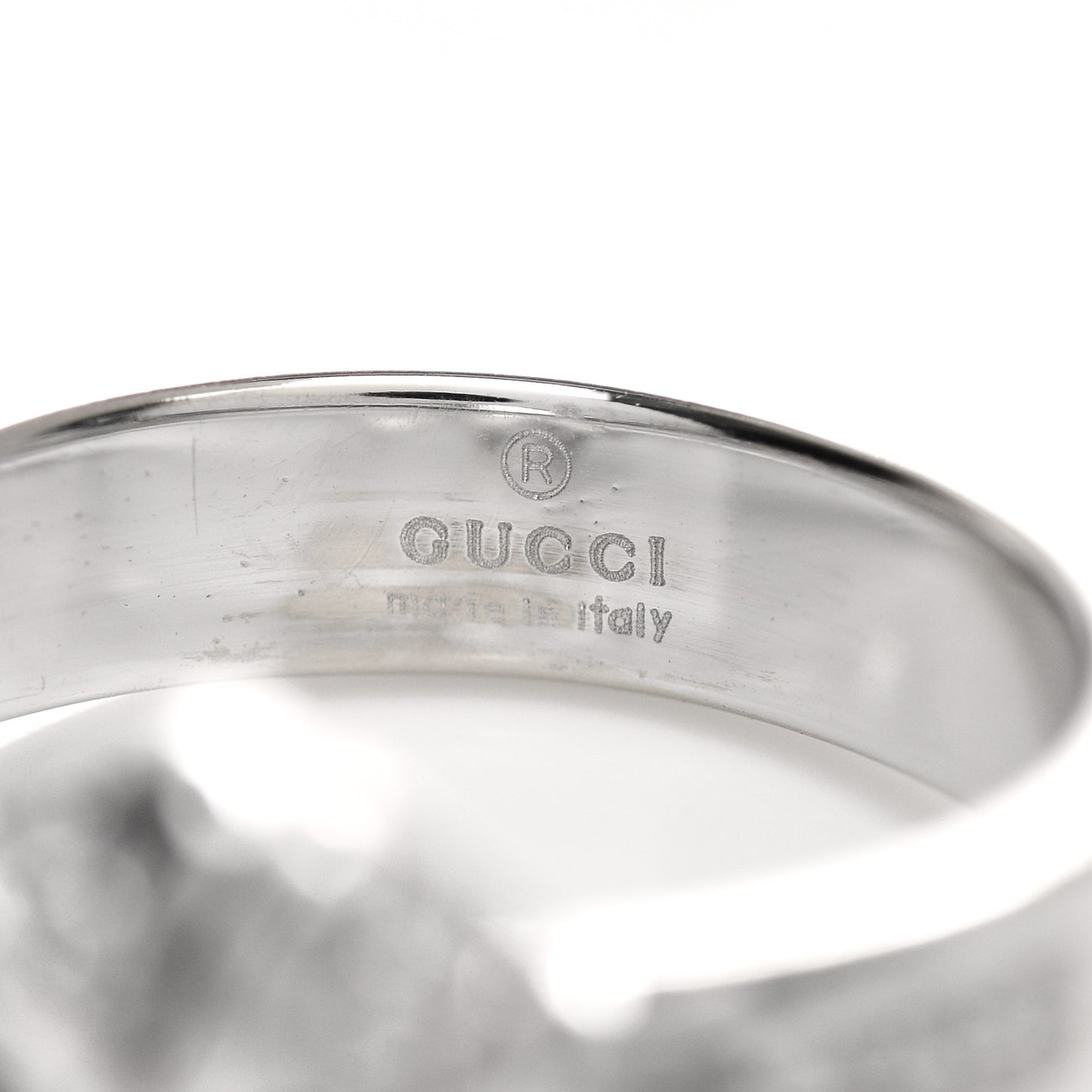 18K White Gold Diamond Heart Charm Ring 51 5.75