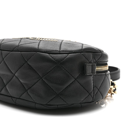 Chanel Lambskin Quilted Studded Camera Case Black 10 of 10