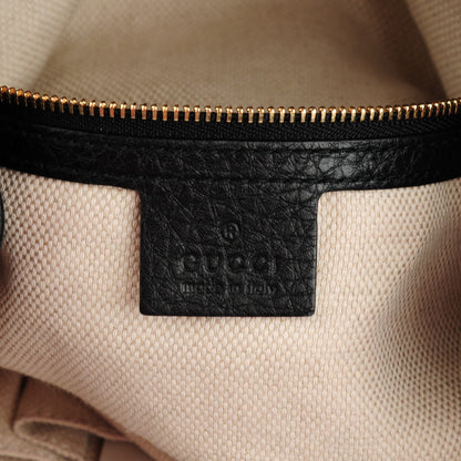 Gucci Pebbled Calfskin Medium Soho Chain Shoulder Bag Black 6 of 7