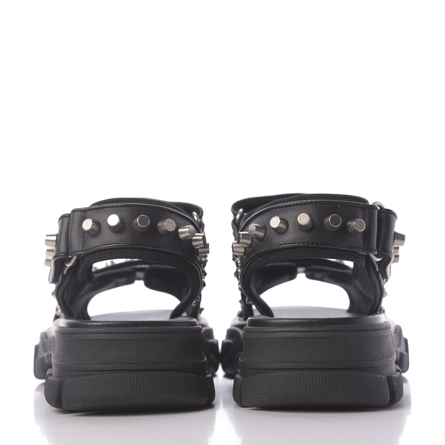 Nappa Mesh Studded Mens Aguru Sandals 7 Black