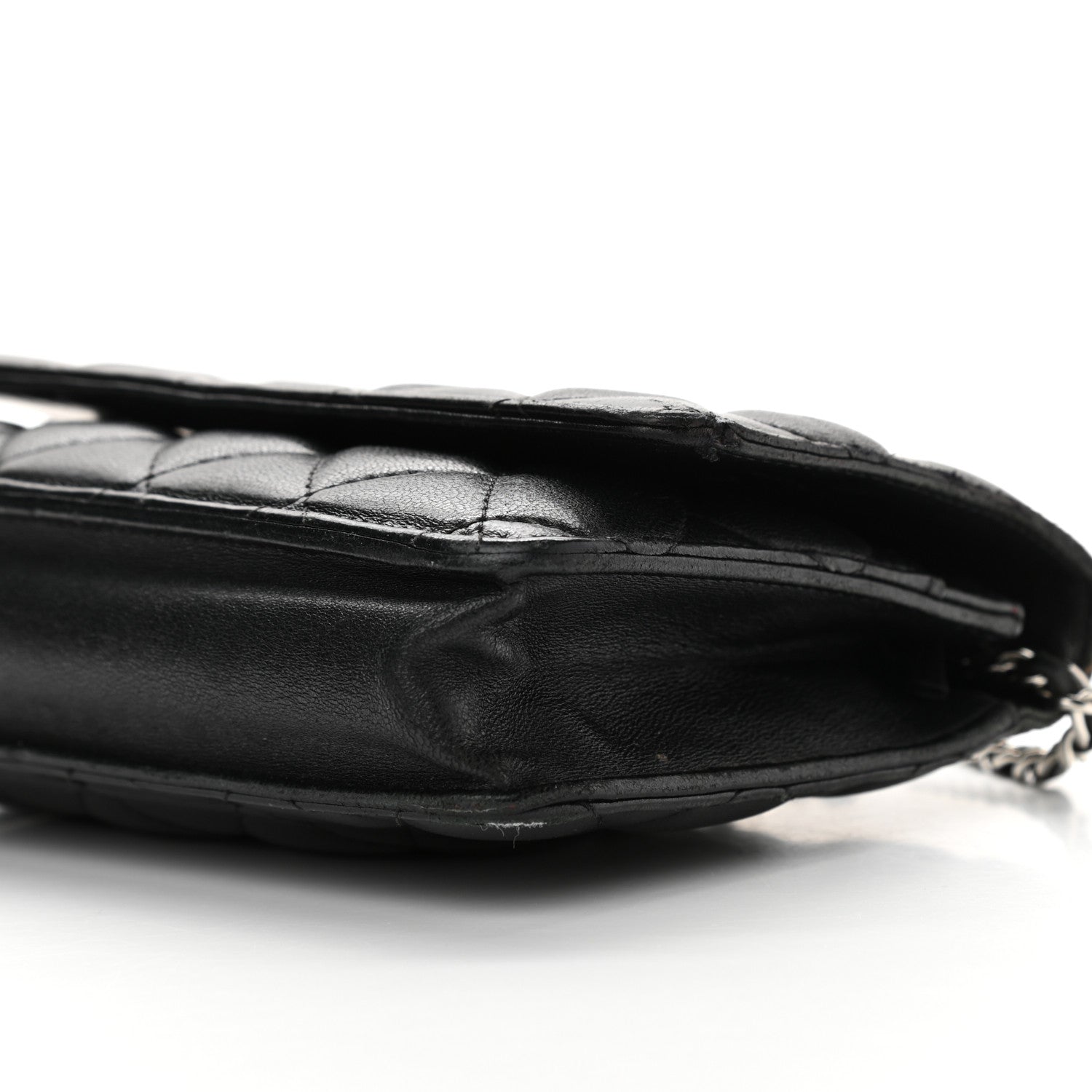 Chanel Lambskin Quilted Wallet On Chain WOC Black 10 of 18