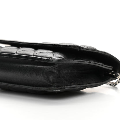 Chanel Lambskin Quilted Wallet On Chain WOC Black 10 of 18