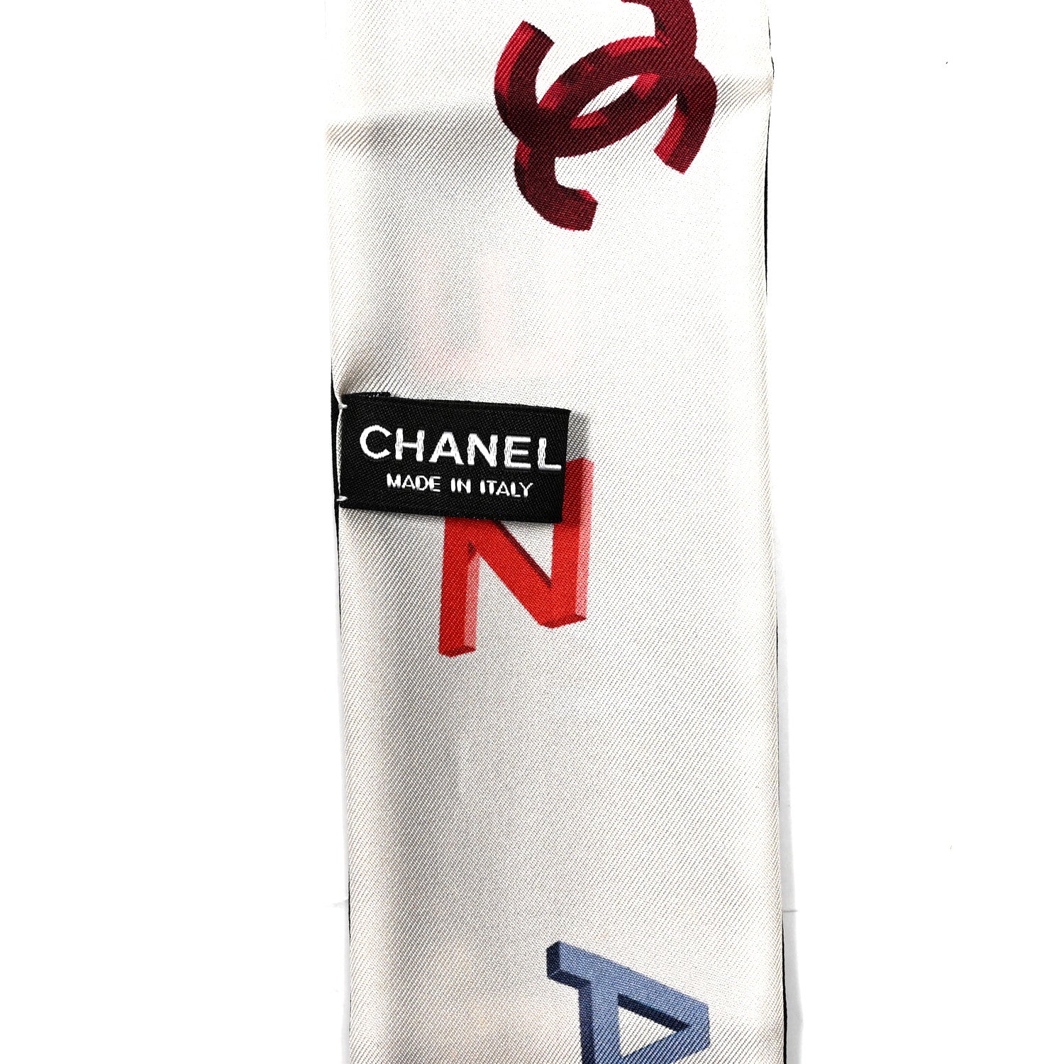 Chanel Silk CC Slim Bandeau Scarf Multicolor 3 of 3