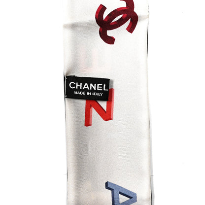 Chanel Silk CC Slim Bandeau Scarf Multicolor 3 of 3
