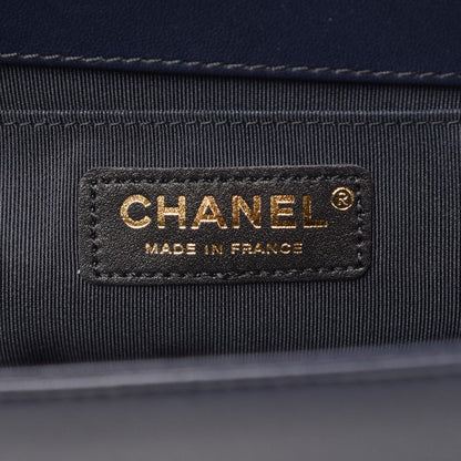 Chanel Lambskin Quilted Medium Boy Flap Dark Navy 6 of 8