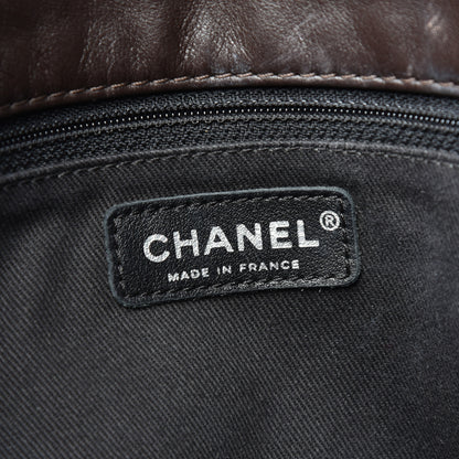 Chanel Calfskin Stitched Large Expandable Flap Bag Dark Brown 6 of 9