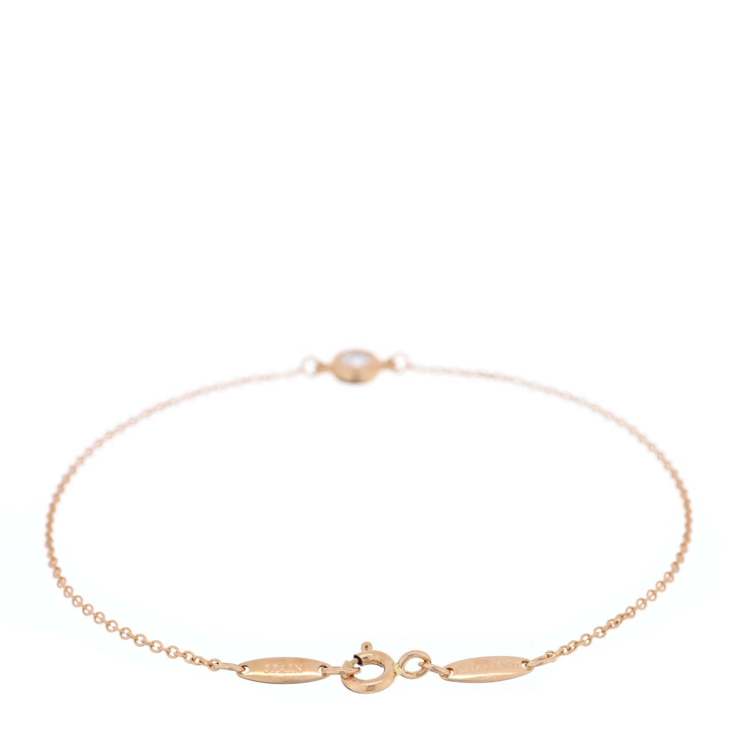 18K Rose Gold Diamond .10ct Elsa Peretti Diamonds by the Yard Bracelet