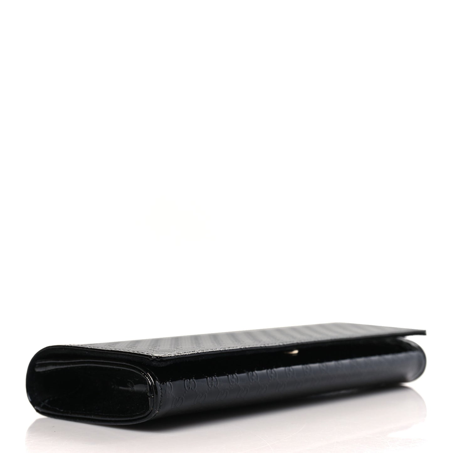 Patent Microguccissima Small Broadway Clutch Black