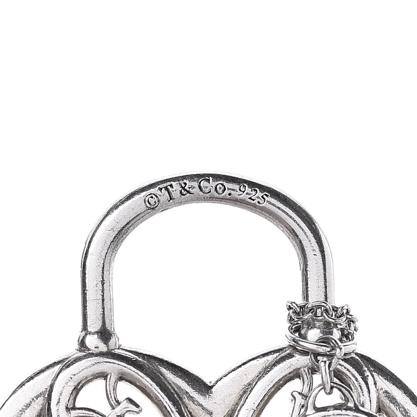 Sterling Silver Filigree Heart Key Pendant Necklace