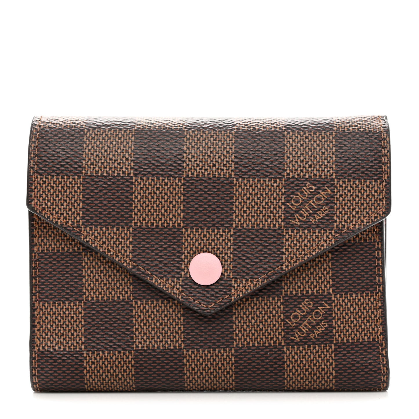 Damier Ebene Victorine Wallet Rose Ballerine