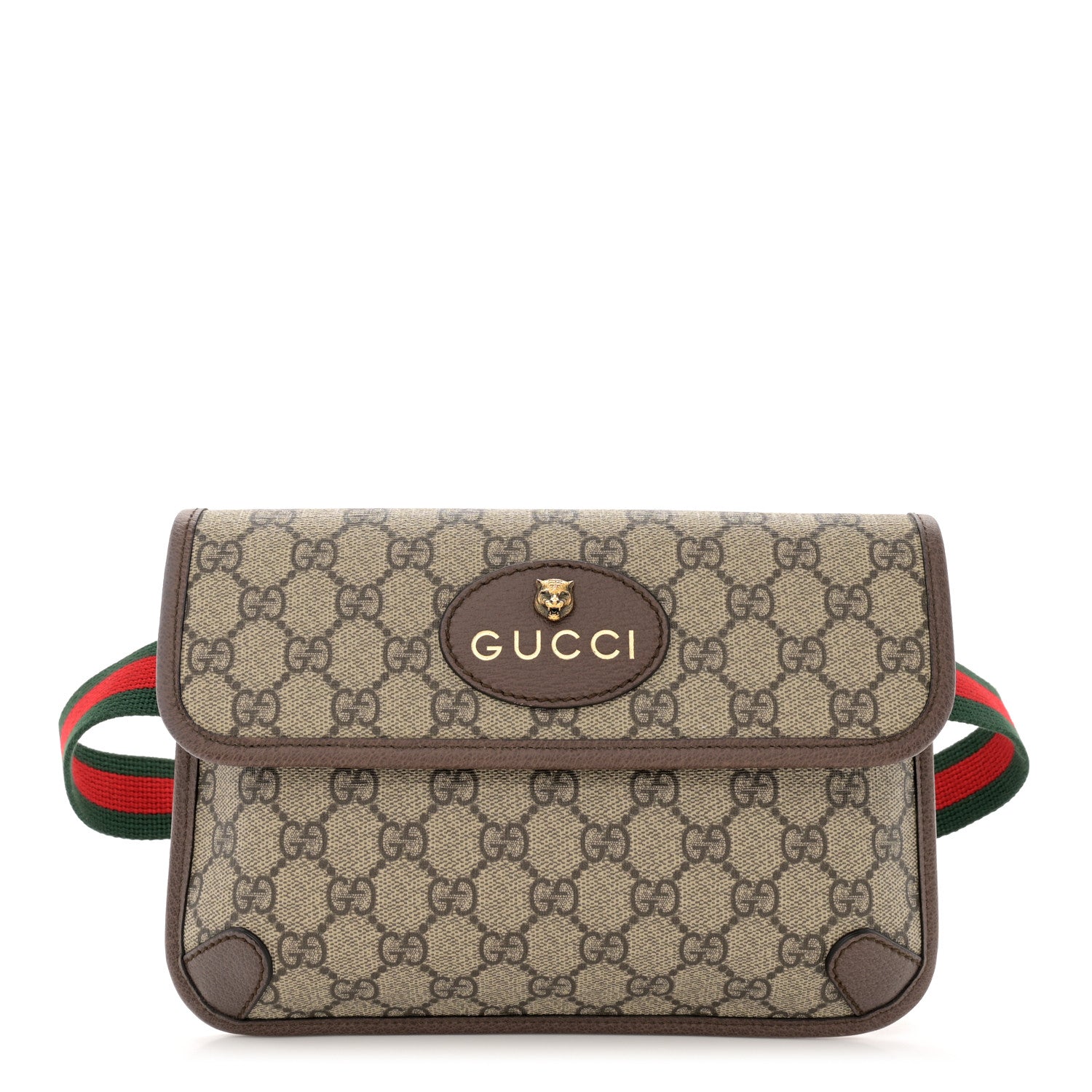 Gucci GG Supreme Monogram Neo Vintage Web Belt Bag Brown 1 of 11