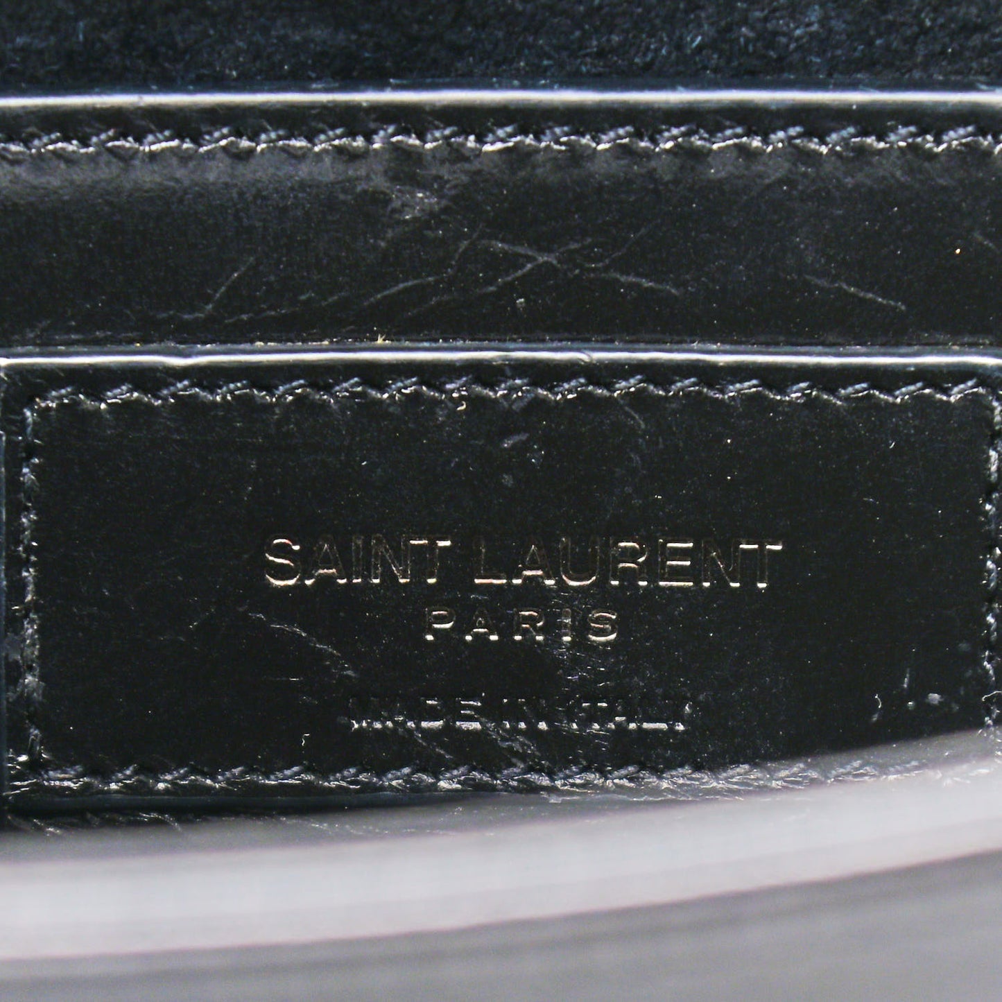 Lambskin Mixed Quilted Small Monogram Kate Satchel Black