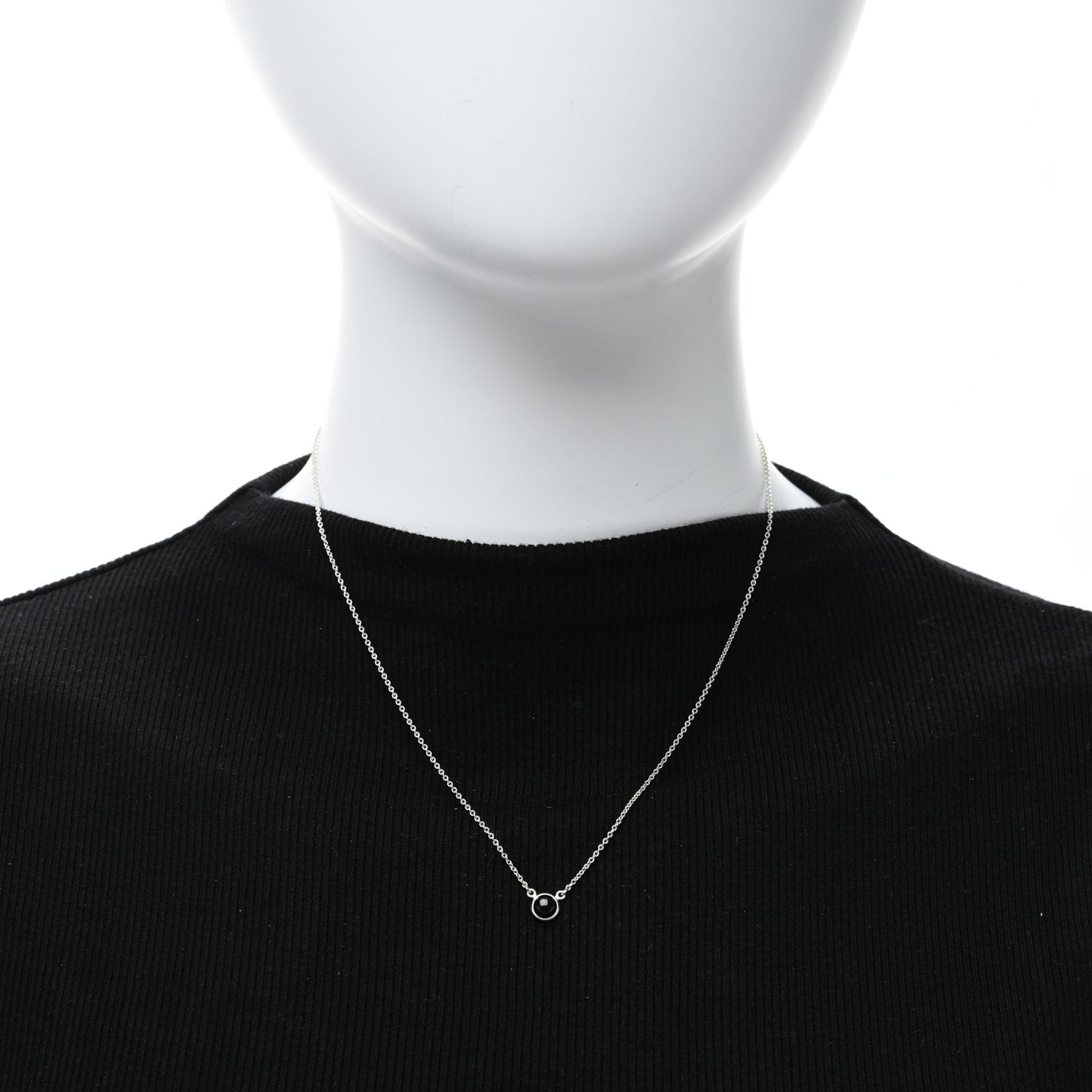 Sterling Silver Black Jade Elsa Peretti Color By The Yard Necklace