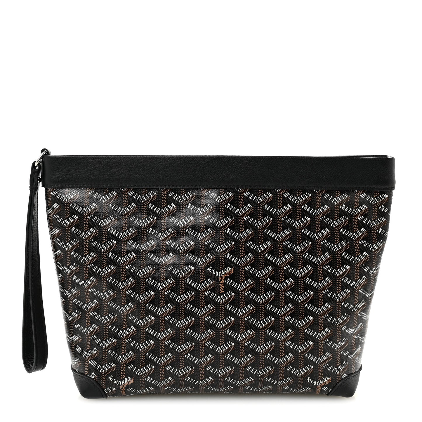 Goyardine Conti Pouch Burgundy Black