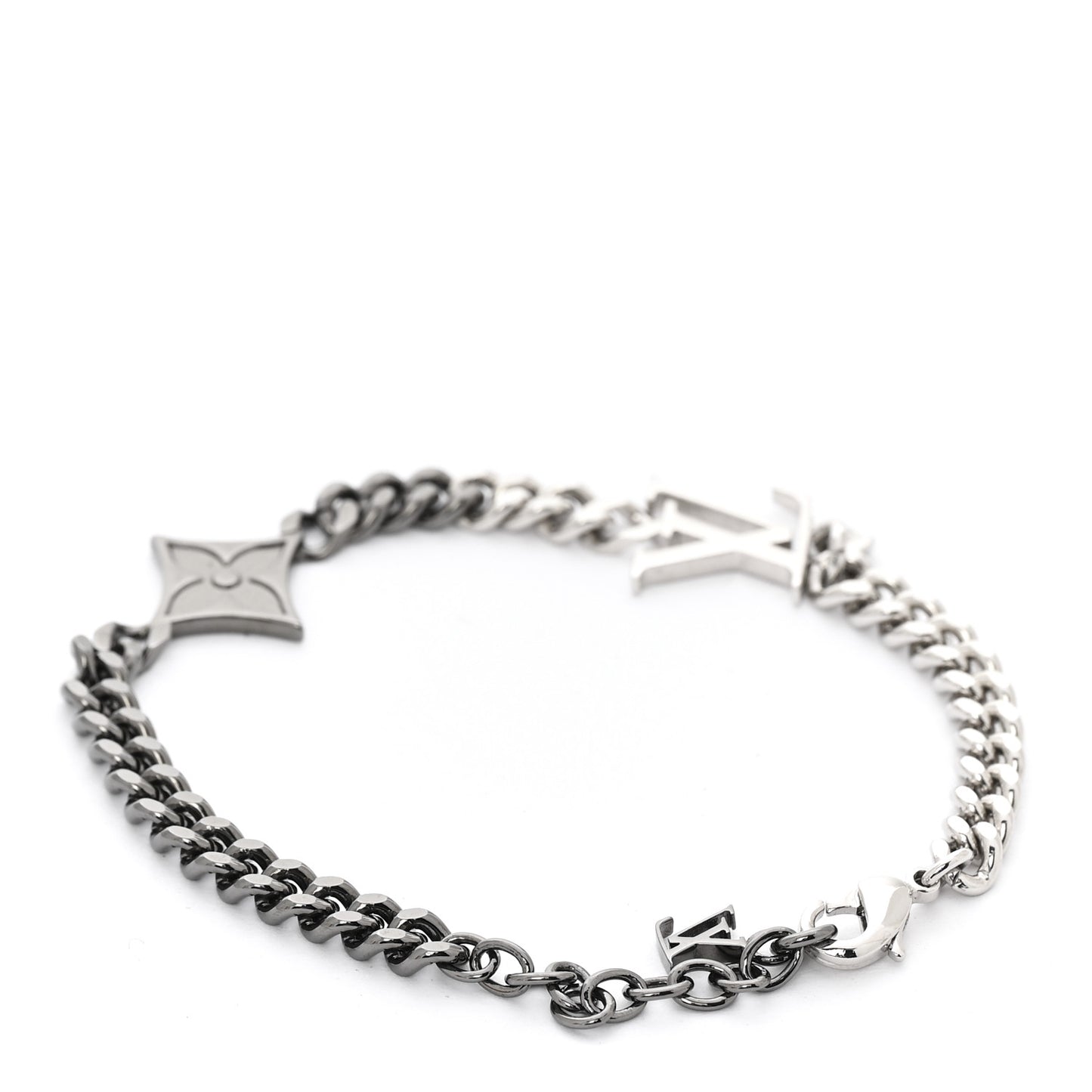 Brass LV Instinct Bracelet Silver