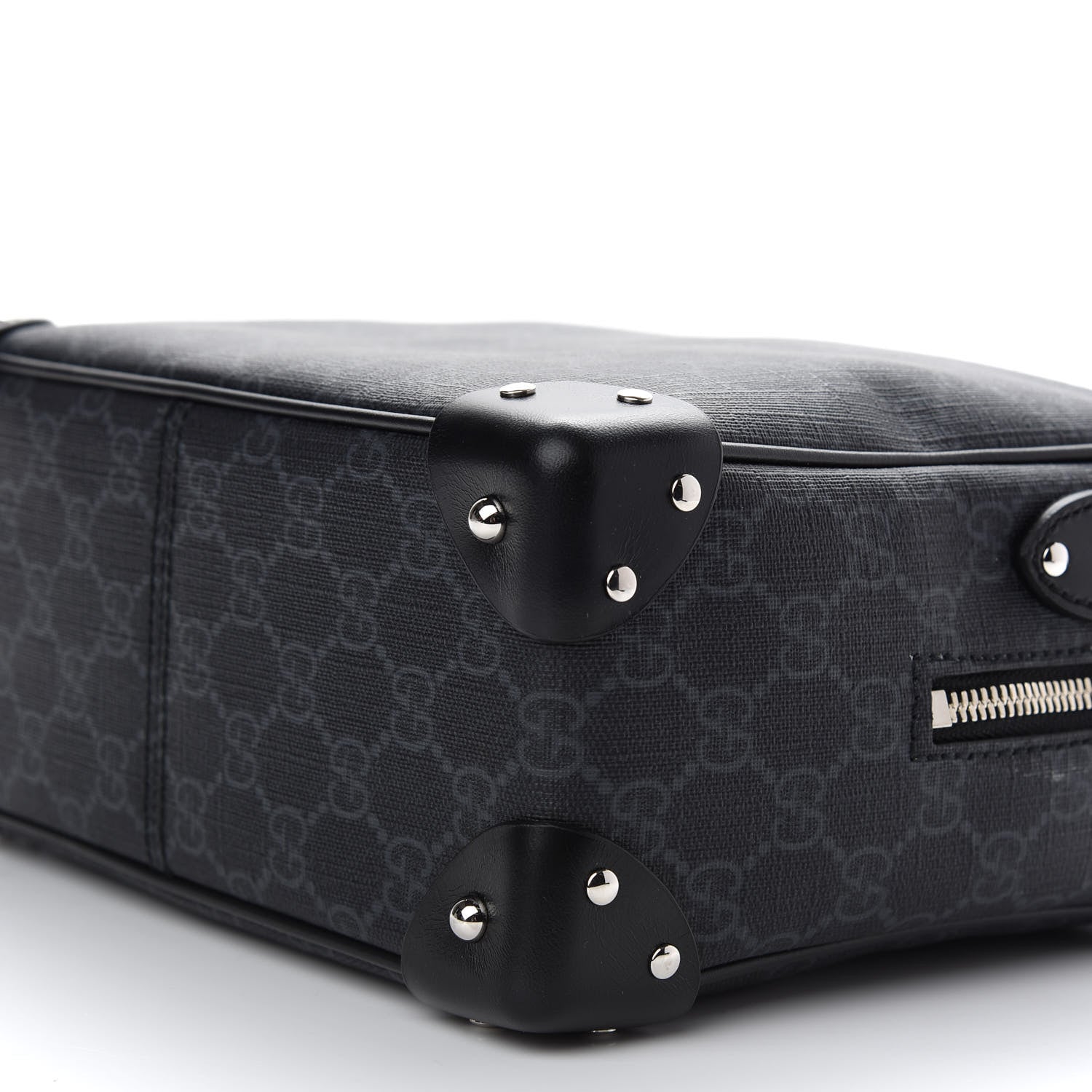 Gucci GG Supreme Monogram Selleria Calfskin Square Messenger Bag Black 9 of 9