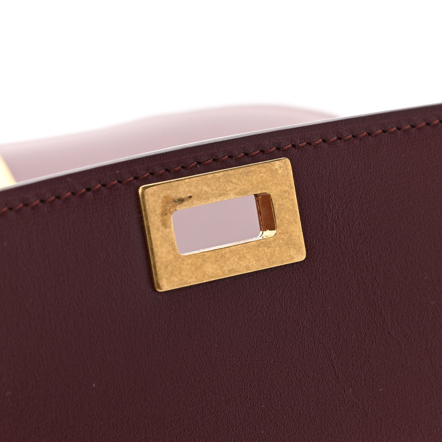 Box Calfskin Medium Classic Box Flap Bag Burgundy