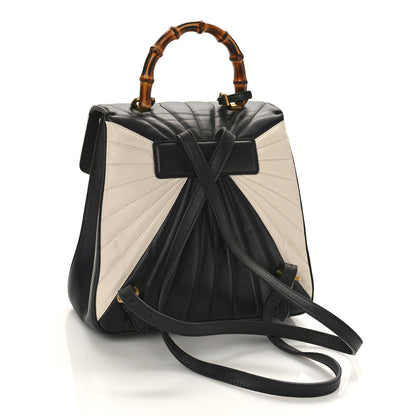 Gucci Calfskin Bamboo Trapuntata Queen Margaret Backpack Mystic White Black 6 of 9