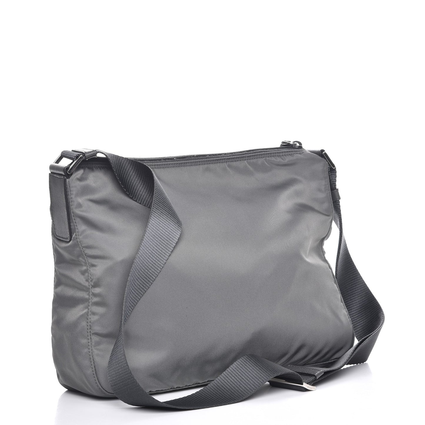 Nylon Vela Flat Messenger Bag Grey