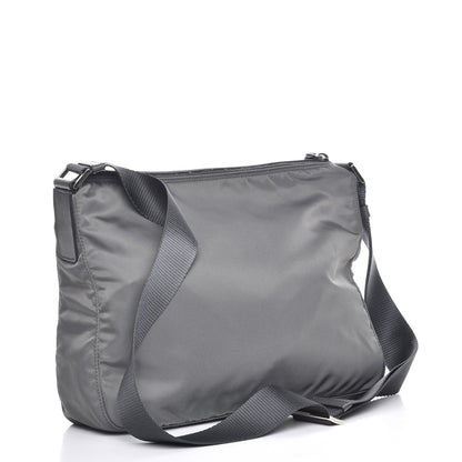 Prada Nylon Vela Flat Messenger Bag Grey 3 of 8
