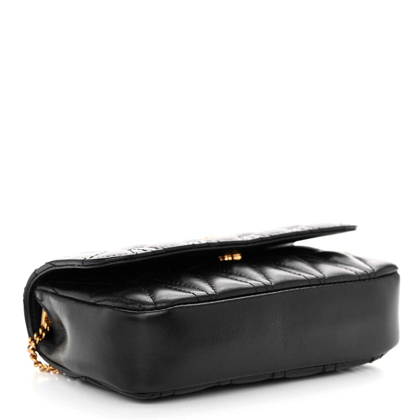 Nappa Quilted Virtus Evening Bag Black