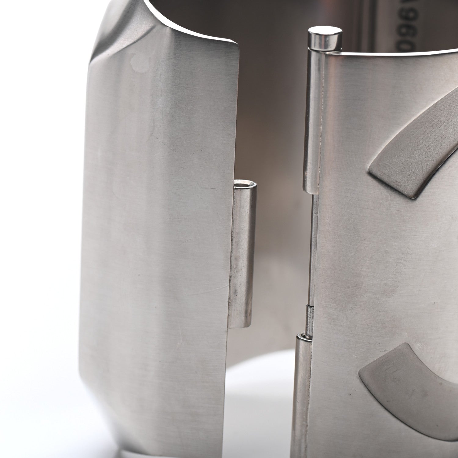 Chanel Metal Wide CC Mirror Cuff Silver 4 of 6
