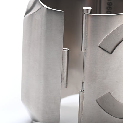 Chanel Metal Wide CC Mirror Cuff Silver 4 of 6