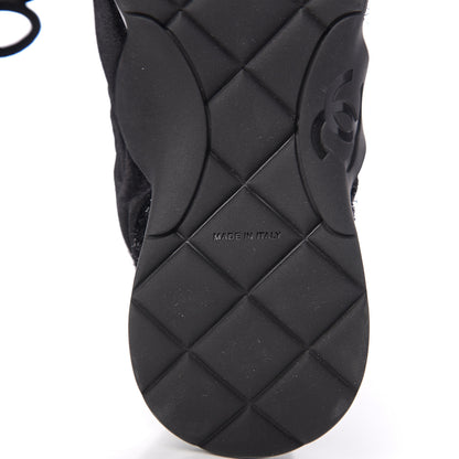 Chanel Stretched Fabric Velvet CC Womens Sneakers 40 Black 7 of 9