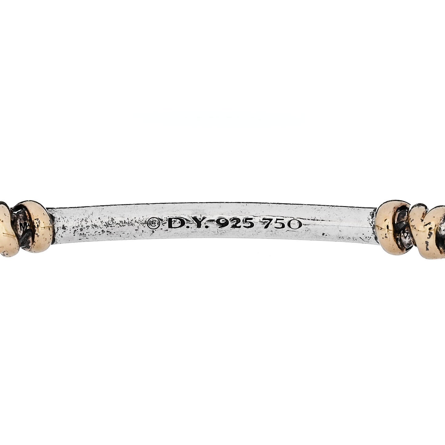 Sterling Silver 18K Yellow Gold Diamond Helena Cuff Station Bracelet