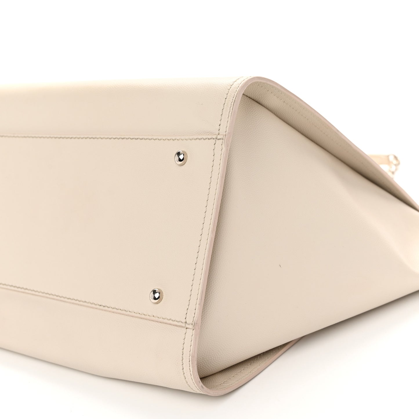 Caviar Medium Studded Deauville Tote Ivory